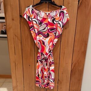 Banana Republic Pink and Orange Patterned Top